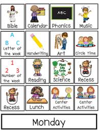 Daily Schedule Chart Preschool Worksheets Teaching