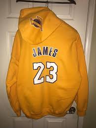 Black And Yellow Lakers Jersey Big And Tall La Los Angeles Lakers Lebron James Home Jersey Hoodie Hoody Hooded Sweatshirt Ebay Sweatshirts Lakers Outfit Hooded Sweatshirts