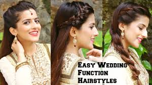 Browse wide collection of indian wedding hairstyles for women. 3 Easy Hairstyles For Indian Wedding Occasions For Medium Hair Indian Party Heatless Hairstyles Youtube