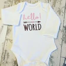 A Personal Favourite From My Etsy Shop Https Www Etsy Com Uk Listing 495555900 Girls Vest Hello World Baby Top Newb Baby Shower Gifts Girls Vest Welcome Baby