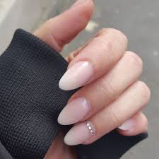 Oval Short Black Almond Shaped Nails 65 Nail Art Ideas That Work Great For Almond Shaped Nails Koees Blog Short Almond Nails Nail Shapes Almond Nails