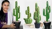 Make your own faux cacti plant! Diy Big Cactus Plant Tutorial Using Pool Noodles Youtube