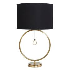 I also really liked their seagrass lamp shade so i decided to make my own. Avery Ring Table Lamp Black Shade Ballard Designs Shefinds