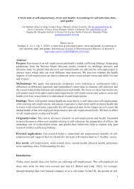 Healthy and jumbo · just. Pdf A Fresh Look At Self Employment Stress And Health Accounting For Self Selection Time And Gender