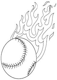 Fire Baseball Coloring Page In 2020 Sports Coloring Pages Baseball Coloring Pages Bat Coloring Pages