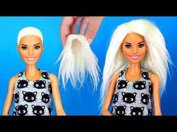 Diy Barbie Hair Making How To Make Easy Wigs For Barbie Dolls Toys For Kids Craft Creative Fun Youtube Barbie Doll Hairstyles Barbie Hair Barbie Dolls Diy
