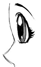 For angry anime eyes from the side view draw the eyes squinted and draw the eyebrows lowering down towards the direction in which the eyes are looking. Animiesme Angry Anime Eyes Side View
