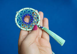 Willow Green Mini Dream Catcher Car Rear View Mirror Decor Etsy