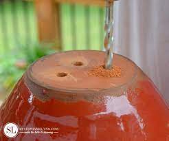 Below i'll go over the 3 quick and easy steps for drilling your. How To Drill Drainage Holes In Ceramic Flowerpots And Planters Bystephanielynn Container Gardening Clay Pots Flower Pots