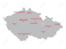 Schnell und sicher online buchen. Grau Karte Von Tschechien Mit Angabe Der Grossten Stadte Lizenzfrei Nutzbare Vektorgrafiken Clip Arts Illustrationen Image 36525586