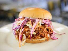 Pulled Pork Sandwich With Bbq Sauce And Coleslaw Recipe Amanda Freitag Food Network