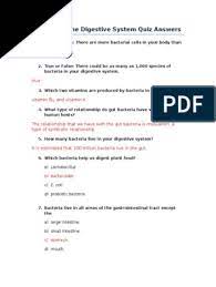 Most americans eat about 14 grams of fiber per day. Bacteria In The Digestive System Quiz Answers Pdf