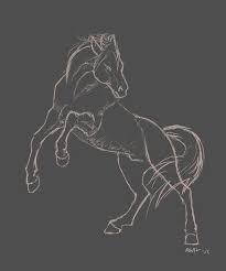 Rearing Horse Sketch By Ladyscourge On Deviantart Horse Art Drawing Horse Sketch Horse Drawings