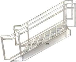 Check out our more decorative aluminum kits. Aluminum Boca Prefab Stairways Commercial Stair Galvanized Stairs Industrial Stair Metal Stair Aluminum Stairs Open Tread Stair Out Door Metal Stair