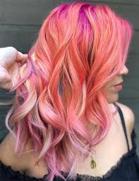 Pink hair color shades run the gamut from dusty pink and pastel pink to neon pink, and everywhere in between. Lovely Pink Hair Color Styles For Medium Length Hair Stylezco