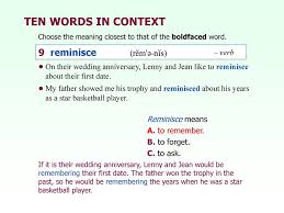 Word origin late 16th century (denoting the action of remembering): Building Vocabulary Skills Ppt Download
