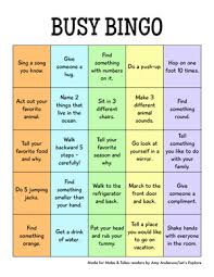 For example, if you make bingo cards for a christmas party, it could be a good idea to insert winter season related images around the cards. Printable Busy Bingo Game The Kids Will Love Make And Takes