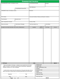 Blank Commercial Invoice Invoice Template Word Invoice Template Invoice Templates