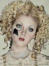 Diy Creepy Doll Costume Maskerix Com Doll Makeup Halloween Halloween Hair Broken Doll Makeup