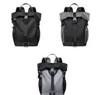 Roll Top Backpack Water Resistant Multifunctional Business Casual Backpack