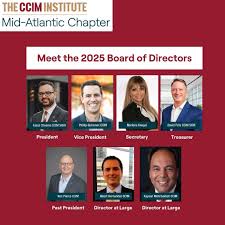 I'm pleased to announce the Mid-Atlantic CCIM Chapter 2025 Board of  Directors that will all be serving a one-year term with: Faraz Cheema,  MSRE, CCIM, SIOR