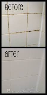 Cleaning Grout With Homemade Grout Cleaner Homemade Grout Cleaner Clean Tile Household Cleaning Tips