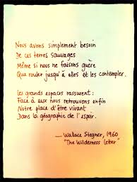 The Wilderness Letter Wallace Stegner Citation Je Pense A Toi