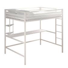 Another perfectly made metal bunk bed is this established addition from dhp. Full Maxwell Metal Loft Bed With Desk Shelves White Novogratz Target