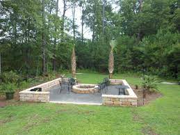 Fire Pit And Palm Trees Garden Seating Area Garden Seating Small Yard Landscaping