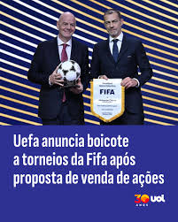 BOICOTE! A Uefa anunciou hoje um boicote &agrave;s competi&ccedil;&otilde;es organizadas pela Fifa A decis&atilde;o aconteceu depois da proposta de criar uma empresa para organizar competi&ccedil;&otilde;es e gerir as opera&ccedil;&otilde;es comerciais da entidade,