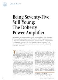 Brazil's army of one, a resurf saga, putting one foot forward, and more from. Pdf Being Seventy Five Still Young The Doherty Power Amplifier