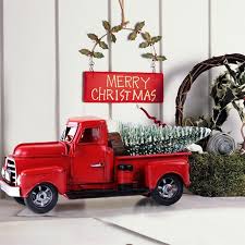 Christmas red truck christmas tree with gifts christmas gift wrapping vintage christmas christmas holidays christmas crafts christmas decorations. Kids Gift Vintage Truck Toy Red Metal Truck With Movable Wheel Kids Christmas Gift Table Top Decor Walmart Com Walmart Com