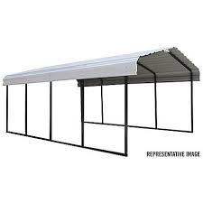 Arrow Steel Carport 12 X 24 Ft Black Eggshell At Tractor Supply Co Steel Roof Panels Steel Carports Metal Carports