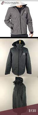 Spyder Mens Travel Jacket Coat Gray Solid Size M Mens Travel Jacket Travel Jacket Mens Travel