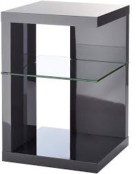 hometrends4you 516653 beistelltisch nachttisch domingo 40x60x40cm anthrazit hochglanz wohnzimmer ideen landhaus wandgestal bedside table side table table