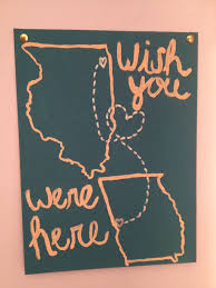 Do you need to send your long distance boyfriend a gift to show how much you care? Painting I Did For My Boyfriend Stationed At Ft Benning In Georgia Cute Paintings Cute Canvas Paintings Boyfriend Canvas