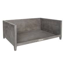 Diese beschreibung wurde aus dem englischen übersetzt. Luxus Holz Sofa Finished Fischgratenmuster L Altes Grau Exkl Kissen Happy House Pets Your Lifestyle
