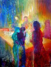 Shabbat Family Lighting Jewish Art Shabbat Candles Mixed Media Art Canvas