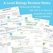 Free A Level Biology Revision Notes In 2021 Biology Revision Biology Revision Notes A Level Biology