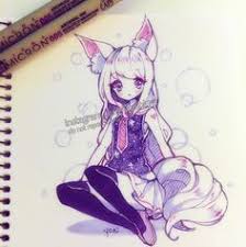 By The Time I Remembered What I Said Yesterday About Trying To Draw Something Without Purple And Pink It Was Alrea Dessin Kawaii Dessin Manga Dessin De Papier