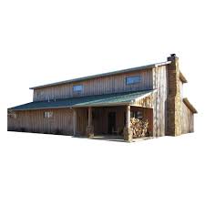 48 Ft X 60 Ft X 20 Ft Wood Garage Kit Without Floor Project 08 0602 The Home Depot Wood Garage Kits Barn House Plans Pole Barn Homes
