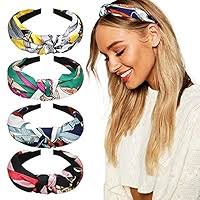 DRESHOW 4 Pack Headbands for Women and Girls Knotted Plastic Head Band  Fashion Boho Wide Hairbands Non Slip Hair Accessories : Amazon.co.uk: Beauty