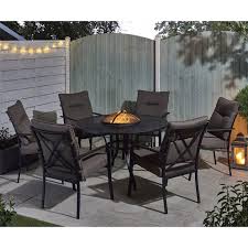 Catalonia Firepit And Ice Bucket Dining Set Outdoor Patio Furniture Sets Outdoor Furniture Sets Fire Pit Furniture