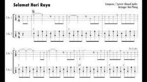 Wajah anuar dan elina dulu dan sekarang /suasana di hari raya. Selamat Hari Raya Ukulele Duet Tab Youtube