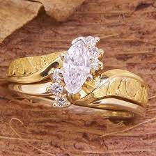 Pin By Gold Rush Fine Jewelry On Wedding Bands Gold Nugget Jewelry Gold Nugget Ring Diamond Wedding Sets