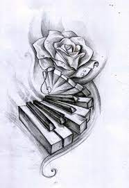 Image Result For Rose Tattoo Designs On Paper Music Notes Art Music Tattoo Designs Music Drawings