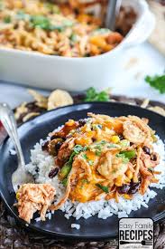 Perfect Quick Easy Dinner Shredded Barbecue Chicken Casserole Served Over Rice Is A Great Chicken Recipes Casserole Easy Family Meals Chicken Casserole Easy