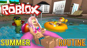 Looks like too much fun in the snow ended up . Bloxburg Summer Routine With Goldie Titi Roblox Family Vlog Youtube