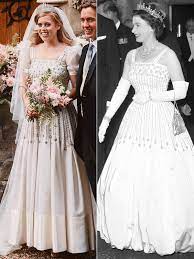 Queen elizabeth's wedding morning was filled with mini disasters. Princess Beatrice Wore Hand Me Down Wedding Dress From Queen Elizabeth People Com