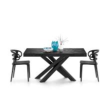 Check spelling or type a new query. Table Extensible Emma 160 Noir Beton Avec Pieds Noirs Croises Mobili Fiver